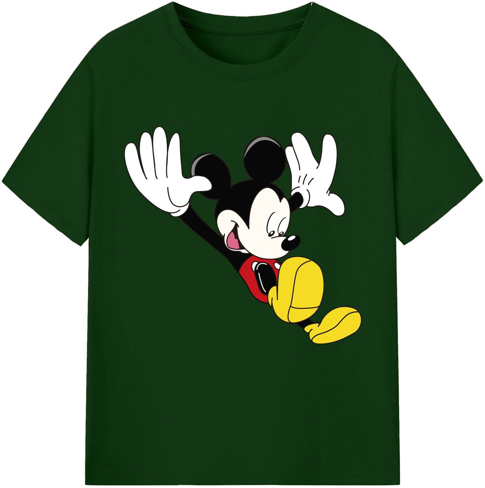 （画像用） ミッキーマウス Mickey Mouse 綿100％半袖Tシャツ（フロントプリント）